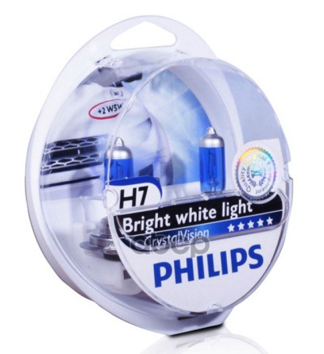 2 269 р. Лампа Галогеновая H7 12V  55W Philips Crystal Vision Px26d 4300K+W5w (К-Т 4 Шт) Original (12972Cvsm) Philips арт. 12972CVSM*  с доставкой в г. Кемерово