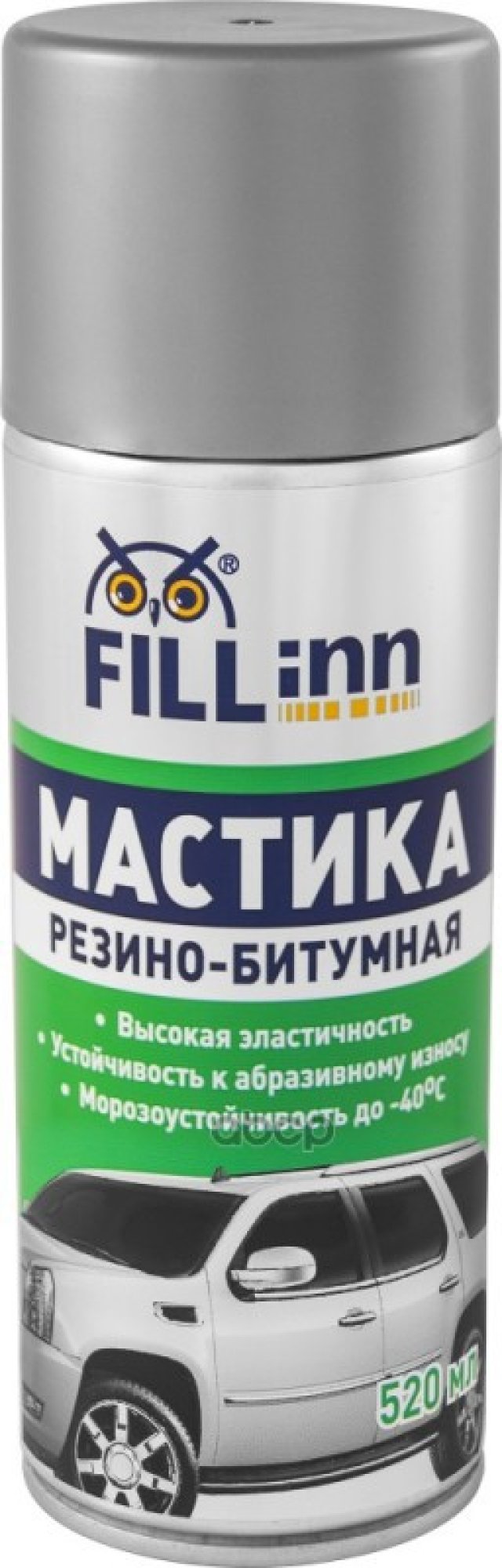 339 р. Мастика Fill Inn Резино-Битумная (520 Мл) Аэрозоль (Fl019) FILL INN арт. FL019  с доставкой в г. Кемерово
