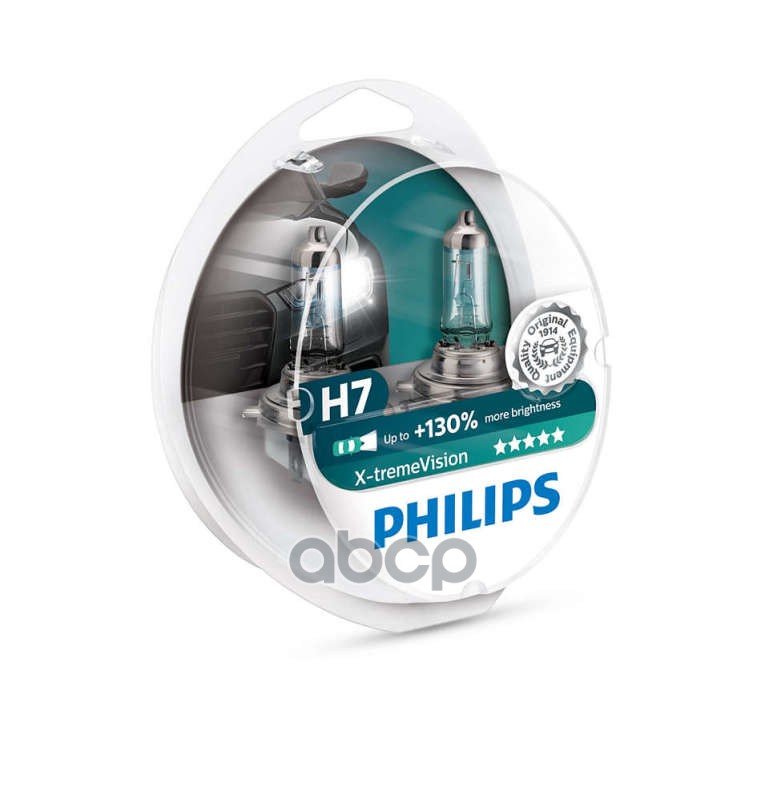 1 789 р. Лампа Галогеновая H7 12V  55W Philips X-Treme Vision +100% Px26d (2 Шт.) (12972 Xvs2) Philips арт. 12972 XVS2*  с доставкой в г. Кемерово