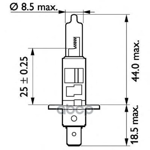 299 р. Лампа Галогеновая H1 24V  70W Philips Master Duty P14.5s (13258Mdc1*) Philips арт. 13258MDC1*  с доставкой в г. Кемерово