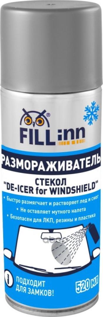 299 р. Размораживатель Стекол Fill Inn (520 Мл) Аэрозоль (Fl091) FILL INN арт. FL091  с доставкой в г. Кемерово. Увеличить фотографию 1