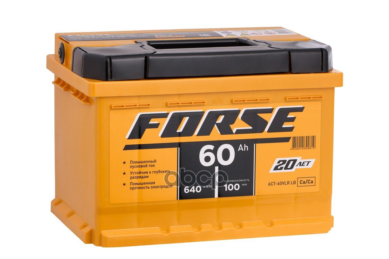 8 299 р. Аккумулятор  60 Forse Обратная Полярность (Низкий) FORSE арт. 560 110 050  с доставкой в г. Кемерово