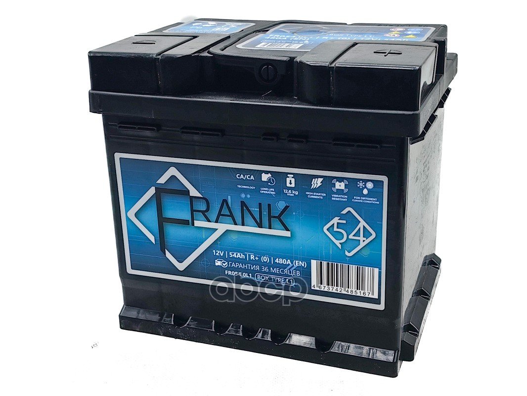 6 249 р. Аккумулятор  54 Frank Обратная Полярность FRANK арт. FR054.0L1  с доставкой в г. Кемерово