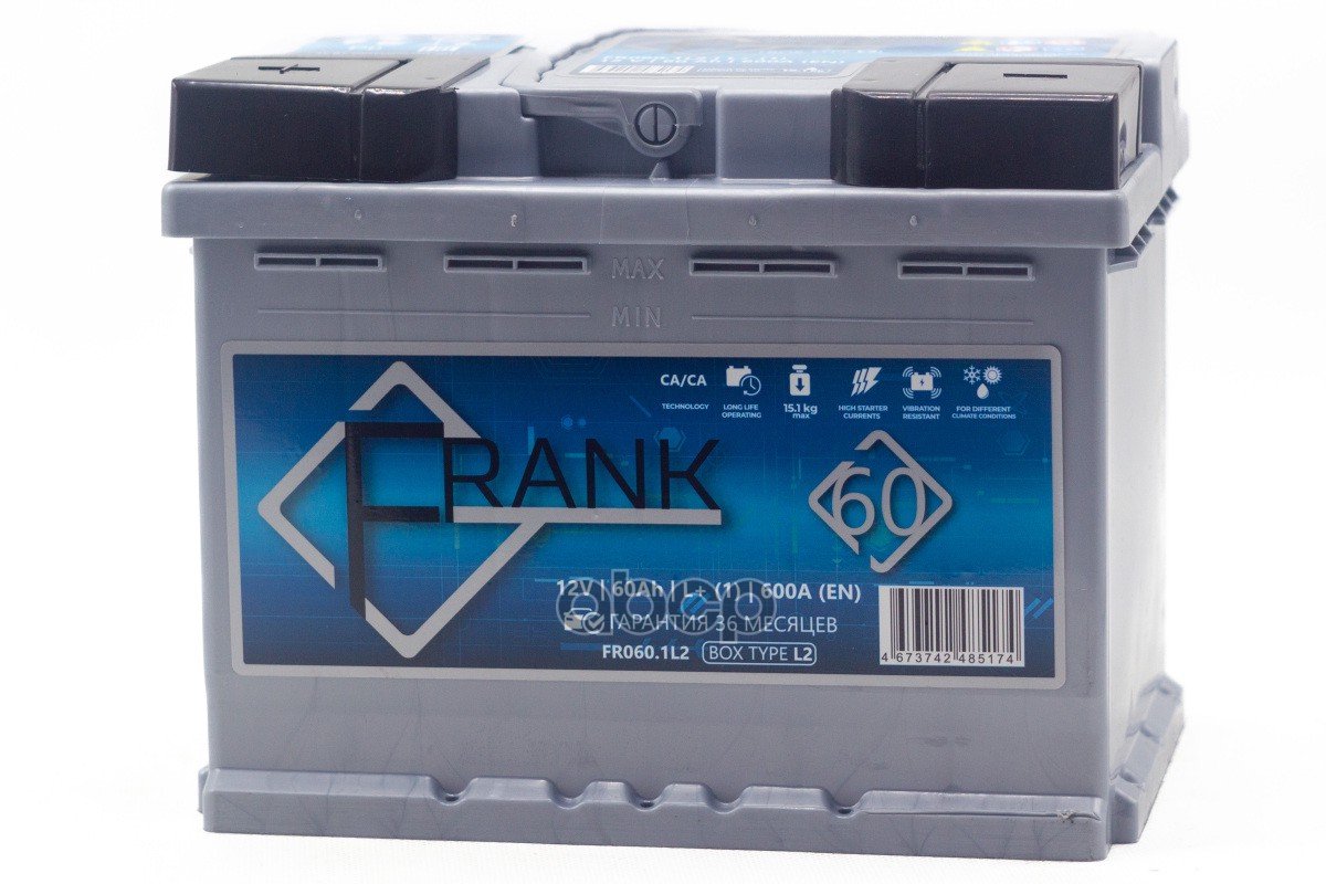 6 949 р. Аккумулятор  60 Frank Прямая Полярность FRANK арт. FR060.1L2  с доставкой в г. Кемерово