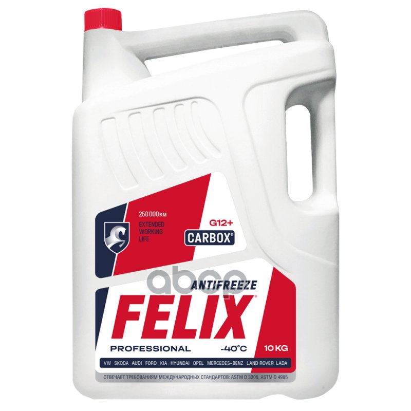 2 659 р. Антифриз Felix Сarbox G12+ Тосол-Синтез (10Кг) -40*С (Красный) (430206020) Felix арт. 430206020  с доставкой в г. Кемерово