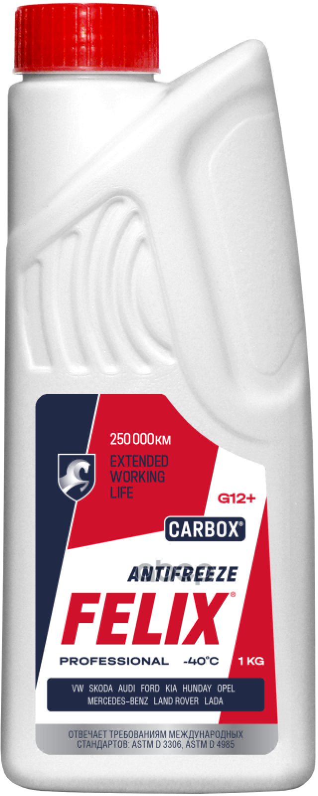 319 р. Антифриз Felix Сarbox G12+ Тосол-Синтез ( 1Кг) -40*С (Красный) (430206032) Felix арт. 430206032  с доставкой в г. Кемерово