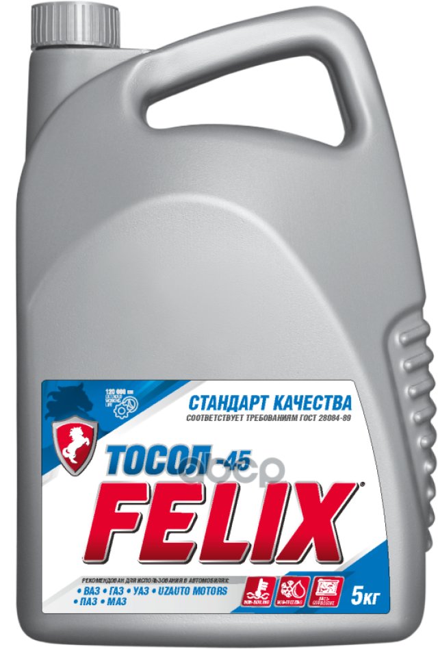 1 059 р. Тосол А-40М Felix-40 Стандарт Тосол-Синтез ( 5 Кг) Дзержинск (430206045) Felix арт. 430206045  с доставкой в г. Кемерово