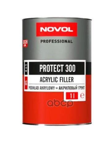 Грунт Акриловый (2-Комп.) 4+1 Novol Ms Protect 300 (1Л+0,25 Л) Комплект, Черный С Отвердителем (Novo Novol арт. 37041