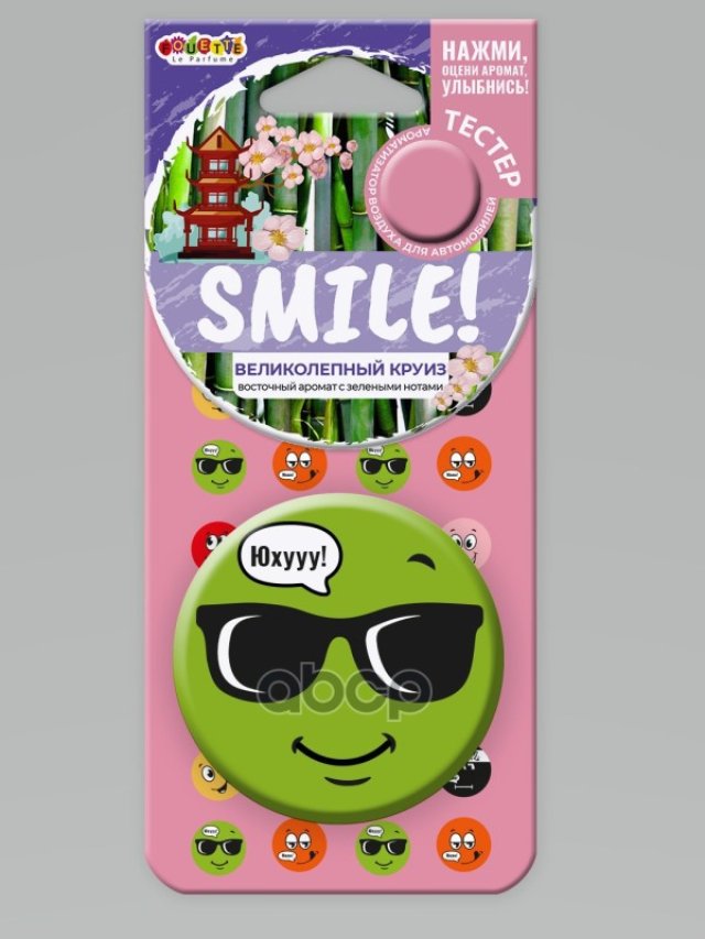 93 р. Ароматизатор Подвесной Fouette Smile! Великолепный Круиз Fouette арт. SM-02  с доставкой в г. Кемерово