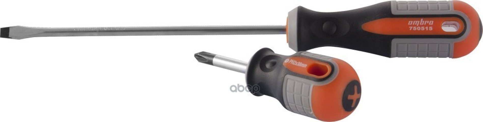 194 р. Отвертка Шлицевая Sl6  38 Мм Серия Round Grip Ombra (750638) OMBRA арт. 750638  с доставкой в г. Кемерово