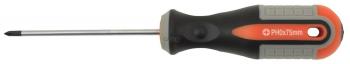 186 р. Отвертка Крестовая Ph0  75 Мм Ombra Серия Round Grip (751075) OMBRA арт. 751075  с доставкой в г. Кемерово. Увеличить фотографию 1