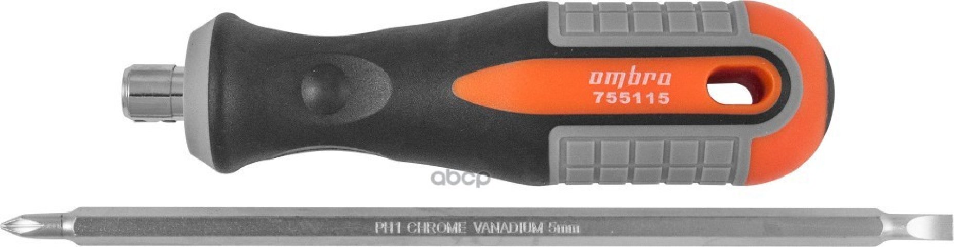 559 р. Отвертка Комбинированная Ph1-Sl5 150 Мм Ombra Серия Round Grip (755115) OMBRA арт. 755115  с доставкой в г. Кемерово