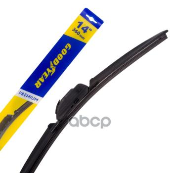 Щетка Стеклоочистителя 360 Мм14 Бескаркасная Goodyear Premium (1 Шт.) 8 Адаптеров GOODYEAR арт. GY000434