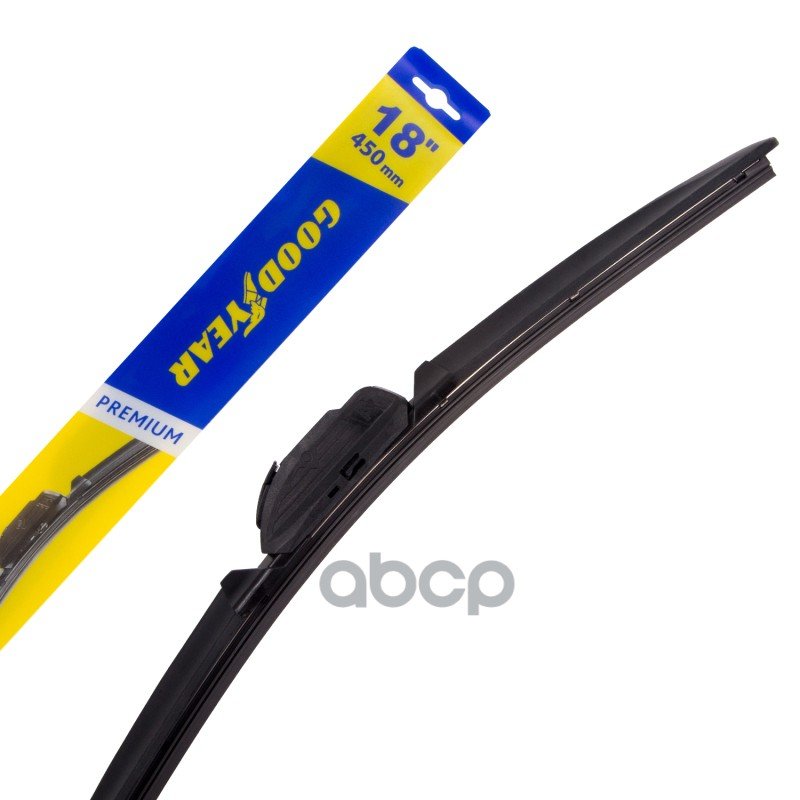 989 р. Щетка Стеклоочистителя 450 Мм18 Бескаркасная Goodyear Premium (1 Шт.) 8 Адаптеров GOODYEAR арт. GY000438  с доставкой в г. Кемерово
