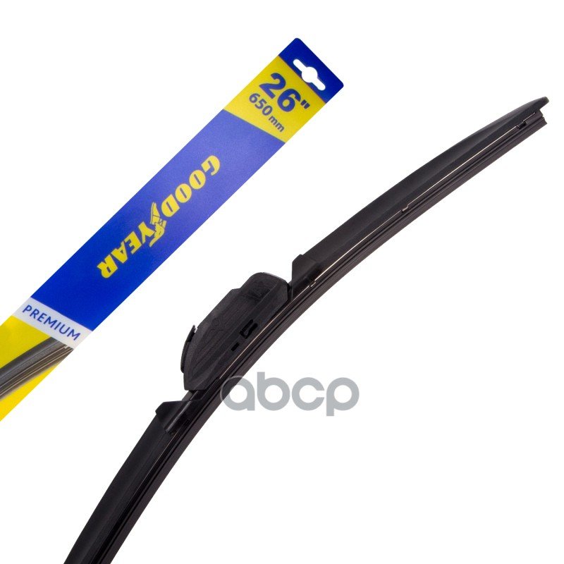 989 р. Щетка Стеклоочистителя 650 Мм26 Бескаркасная Goodyear Premium (1 Шт.) 8 Адаптеров GOODYEAR арт. GY000446  с доставкой в г. Кемерово