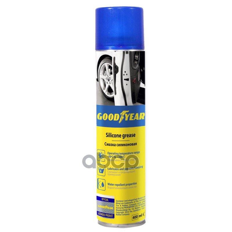 499 р. Смазка Силиконовая Goodyear (400 Мл.) Аэрозоль. (Gy000701) GOODYEAR арт. GY000701  с доставкой в г. Кемерово