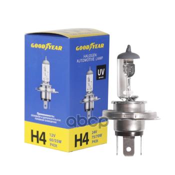 277 р. Лампа Галогеновая H4 12V  6055W Goodyear  P43t (Gy014120) GOODYEAR арт. GY014120  с доставкой в г. Кемерово. Увеличить фотографию 1
