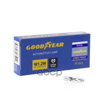 223 р. Лампа 12 V   1.2 W Goodyear (Приборная Панель) Без Цоколя W2*4.6D (Коробка 10Шт) (Gy015201) GOODYEAR арт. GY015201  с доставкой в г. Кемерово. Увеличить фотографию 1