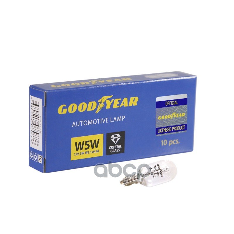 184 р. Лампа 12 V  5 W Goodyear (Габариты) Без Цоколя W2.1x9.5d (Коробка 10Шт) (Gy015205) GOODYEAR арт. GY015205  с доставкой в г. Кемерово