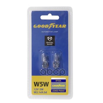 91 р. Лампа 12 V  5 W Goodyear (Габариты) Без Цоколя W2.1x9.5d (Блистер 2Шт) (Gy015206) GOODYEAR арт. GY015206  с доставкой в г. Кемерово. Увеличить фотографию 1