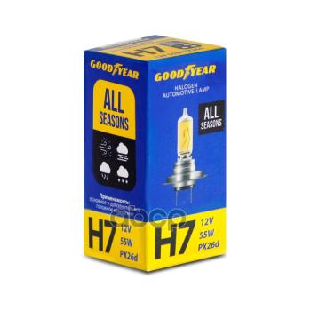489 р. Лампа Галогеновая H7 12V  55W Goodyear All Seasons Px26d (Gy017128) GOODYEAR арт. GY017128  с доставкой в г. Кемерово. Увеличить фотографию 4