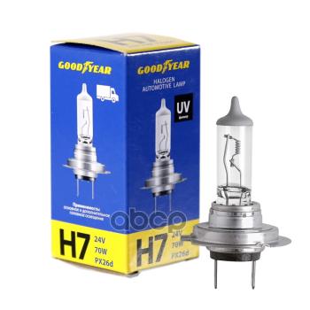 349 р. Лампа Галогеновая H7 24V  70W Goodyear Px26d (Gy017240) GOODYEAR арт. GY017240  с доставкой в г. Кемерово. Увеличить фотографию 1