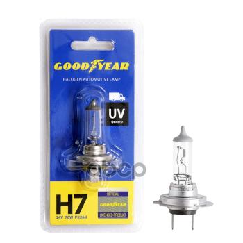 369 р. Лампа Галогеновая H7 24V  70W Goodyear Px26d (Блистер) (Gy017241) GOODYEAR арт. GY017241  с доставкой в г. Кемерово. Увеличить фотографию 1