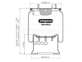 10 349 р. ППодушка 813Mb SafRorTrailorVolvo (Металл. Стакан) SIMPECO арт. SP21005014  с доставкой в г. Кемерово. Увеличить фотографию 1
