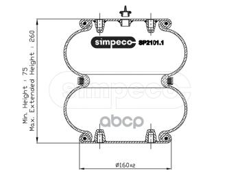 3 649 р. ППодушка 895N  (В Сборе С Двумя Отверстиями Перпендикулярно) SIMPECO арт. SP21011022  с доставкой в г. Кемерово. Увеличить фотографию 1