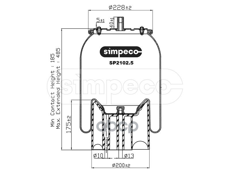 7 389 р. ППодушка Schmitz С Пластиковым Стак. SIMPECO арт. SP21025013  с доставкой в г. Кемерово