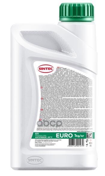 252 р. Антифриз Sintec Euro G11   (1 Кг) -40*С (Зелёный) (990553) SINTEC арт. 990553  с доставкой в г. Кемерово. Увеличить фотографию 8