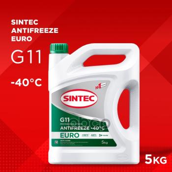 1 059 р. Антифриз Sintec Euro G11   (5 Кг) -40*С (Зелёный) (990554) SINTEC арт. 990554  с доставкой в г. Кемерово. Увеличить фотографию 2