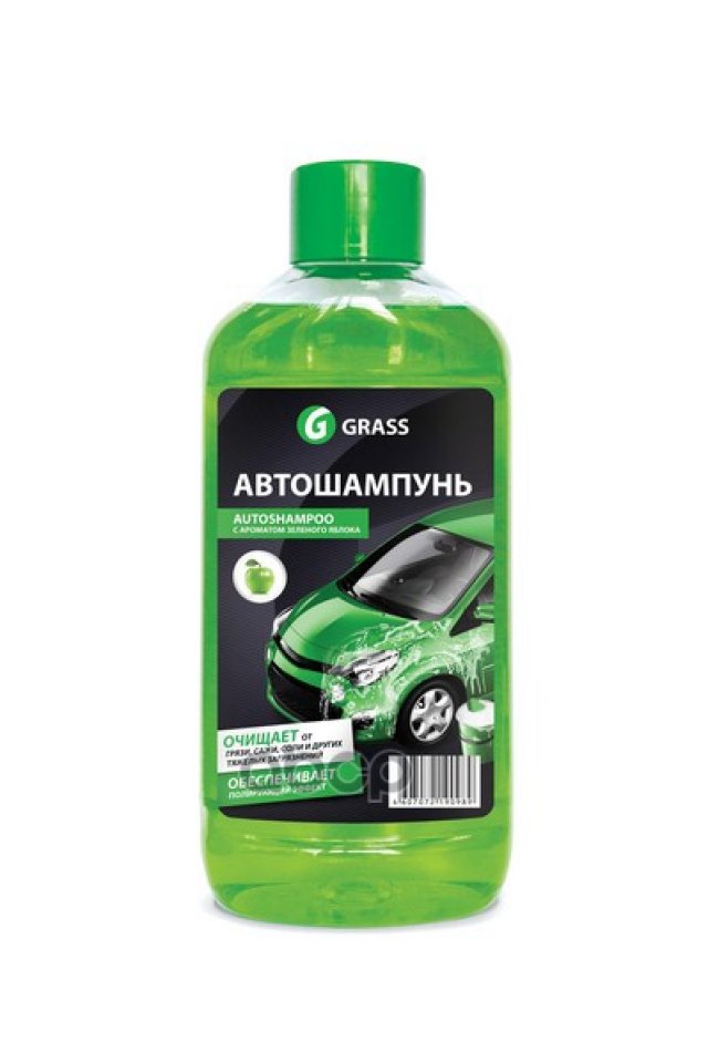 182 р. Автошампунь Grass Autoshampoo Universal Для Ручной Мойки (1 Л) Яблоко GraSS арт. 111100-2  с доставкой в г. Кемерово