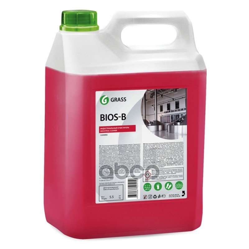 1 329 р. Средство Для Чистки Различных Поверхностей Grass Bios B Professional (5,5 Кг) Щелочь, Канистра (12 GraSS арт. 125201  с доставкой в г. Кемерово