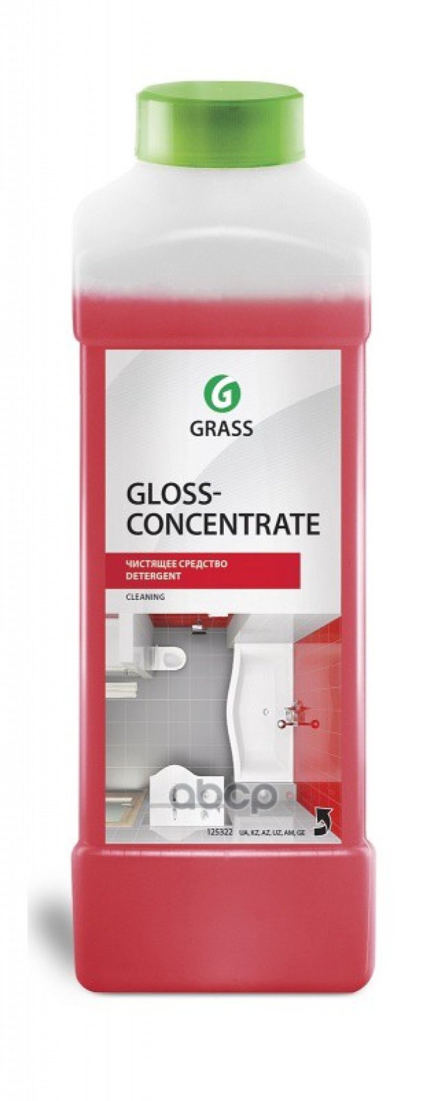 379 р. Средство Для Чистки Сантехники Grass Gloss Professional Concentrate (1 Л.) Флакон (125322) GraSS арт. 125322  с доставкой в г. Кемерово