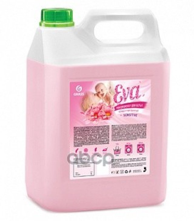 749 р. Средство Для Стирки Grass Eva Sensitive (5 Кг) Кондиционер Для Белья, Концентрат, Канистра (125376 GraSS арт. 125376  с доставкой в г. Кемерово