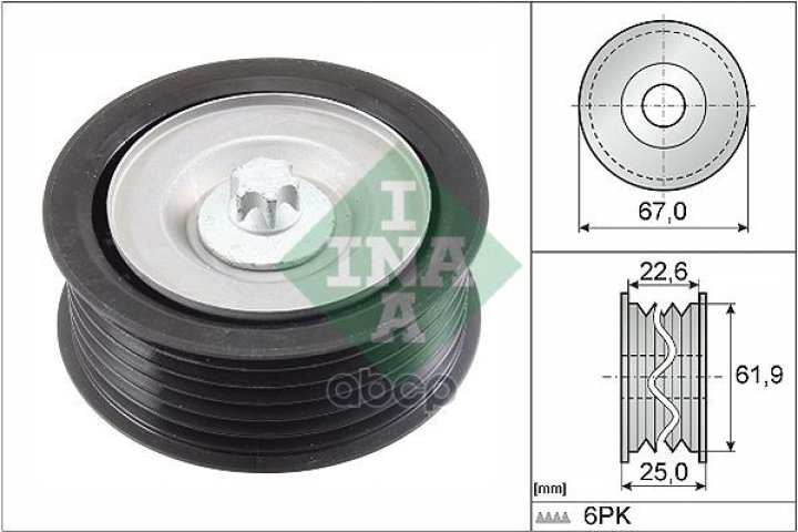 4 259 р. Ролик Обводной Mercedes W211, W212, W221 2.3-5.0   532 0866 10 Ina арт. 532086610  с доставкой в г. Кемерово