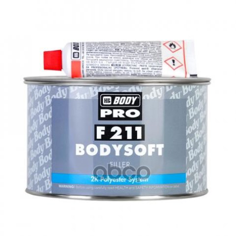 769 р. Шпатлевка Body 211 Soft Светло-Желтая (0,9 Кг) Универсальная HB BODY арт. 2112300011  с доставкой в г. Кемерово