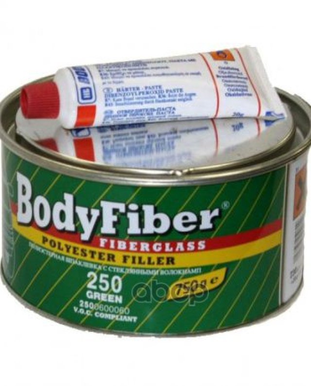 949 р. Шпатлевка Body Fiber Со Стекловолокном Зеленая (0,75 Кг) (2500600060) HB BODY арт. 2500600060  с доставкой в г. Кемерово