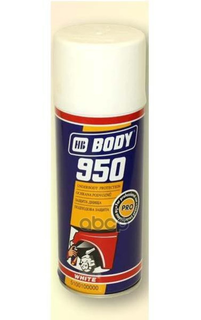 659 р. Мастика-Антигравий Body 950 Белый (0,4 Л) Аэрозоль (5100100000) HB BODY арт. 5100100000  с доставкой в г. Кемерово