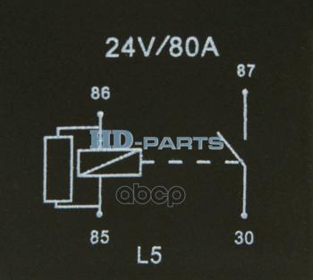 499 р. Реле 4 Конт 24 V  70 А 316035 HD-parts арт. 316035  с доставкой в г. Кемерово. Увеличить фотографию 3