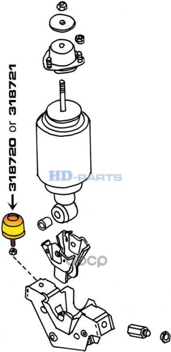 509 р. Отбойник Кабины (Малый) Sc HD-parts арт. 318721  с доставкой в г. Кемерово. Увеличить фотографию 2