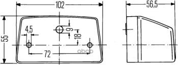 939 р. Фонарь Подсветки Номера Универсальный HELLA арт. 2KA003389061  с доставкой в г. Кемерово. Увеличить фотографию 2