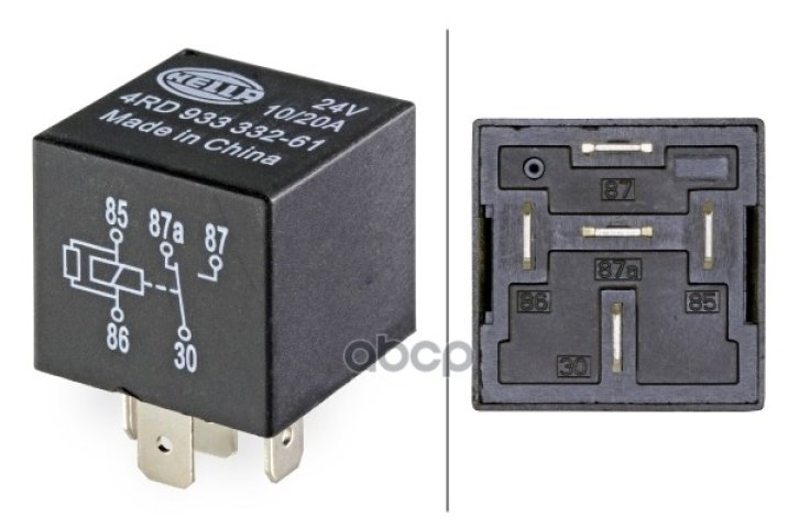 529 р. Реле 5 Фишек 24V20A ManDafMbIvecoRvi HELLA арт. 4RD933332611  с доставкой в г. Кемерово