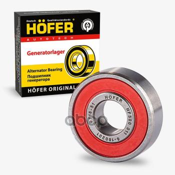 106 р. Подшипник 180201 Генератора Ваз 2101-08, 1111 Малый Hofer (Hf 300 011) HOFER арт. HF300011  с доставкой в г. Кемерово. Увеличить фотографию 1