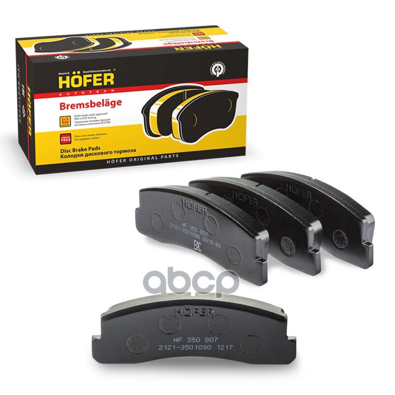 479 р. Колодка Тормозная Передняя Ваз 2121-21214, 2123 (К-Т) Hofer Hf 350 807 HOFER арт. HF 350 807  с доставкой в г. Кемерово
