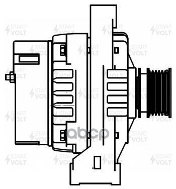 7 599 р. Генератор Для АМ Газ,Уаз Дв.406.1, 409.1, 405.22 (14В90А) Многоручейковый Startvolt (Lg 0309X) STARTVOLT арт. LG 0309X  с доставкой в г. Кемерово. Увеличить фотографию 5