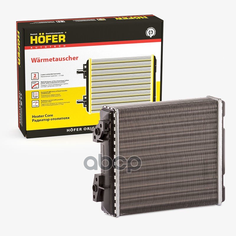 1 059 р. Радиатор Отопителя Ваз 2105-07 (2-Х Ряд. Алюм.) Hofer Hf 730 224 HOFER арт. HF 730 224  с доставкой в г. Кемерово