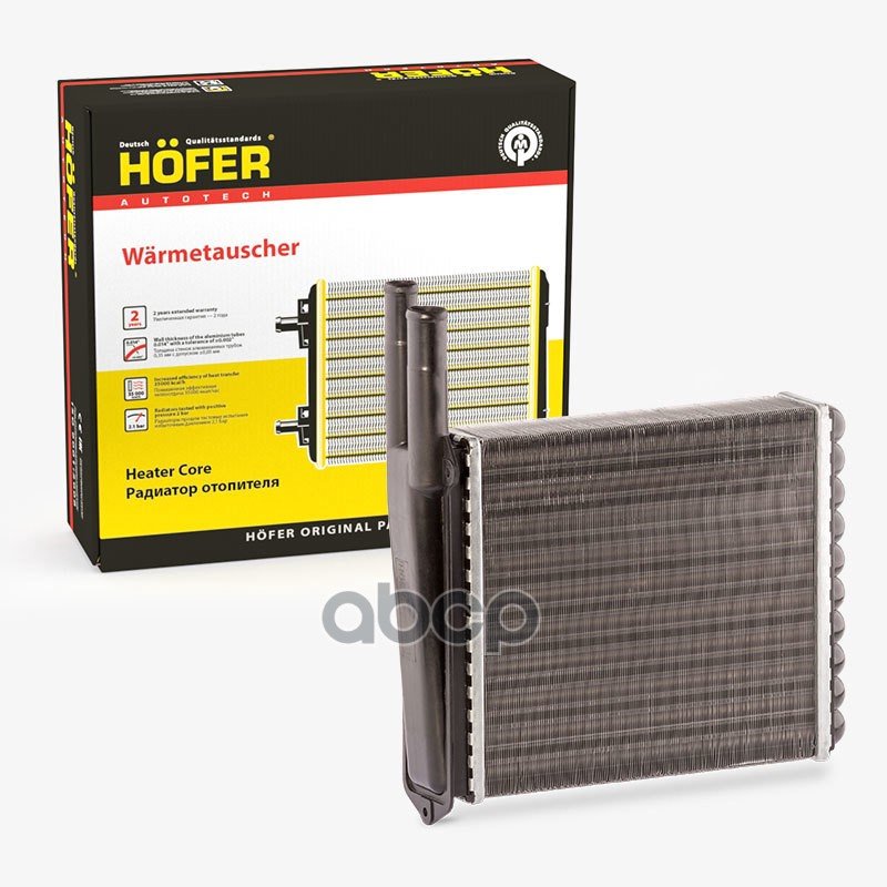 1 169 р. Радиатор Отопителя Ваз 1117-19 (2-Х Ряд. Алюм.) Hofer Hf 730 227 HOFER арт. HF 730 227  с доставкой в г. Кемерово