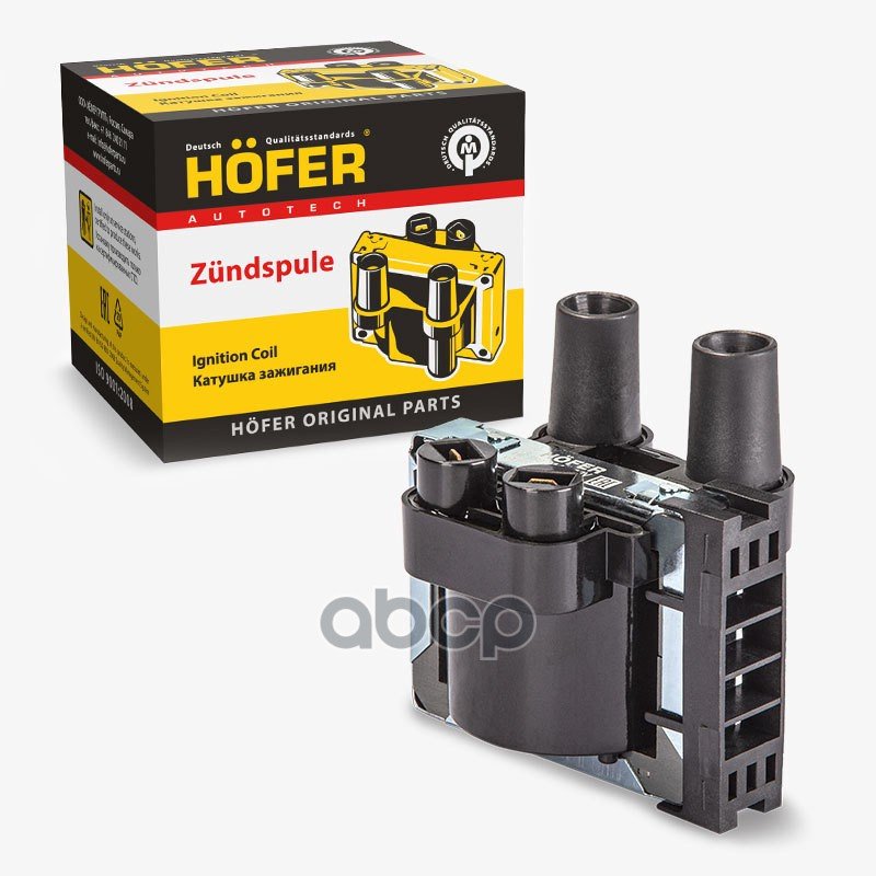 939 р. Катушка Зажигания Для АМ Газ Дв.406, Ваз 1111 (Разъем Рф) Hofer (406.3705) HOFER арт. HF750314  с доставкой в г. Кемерово